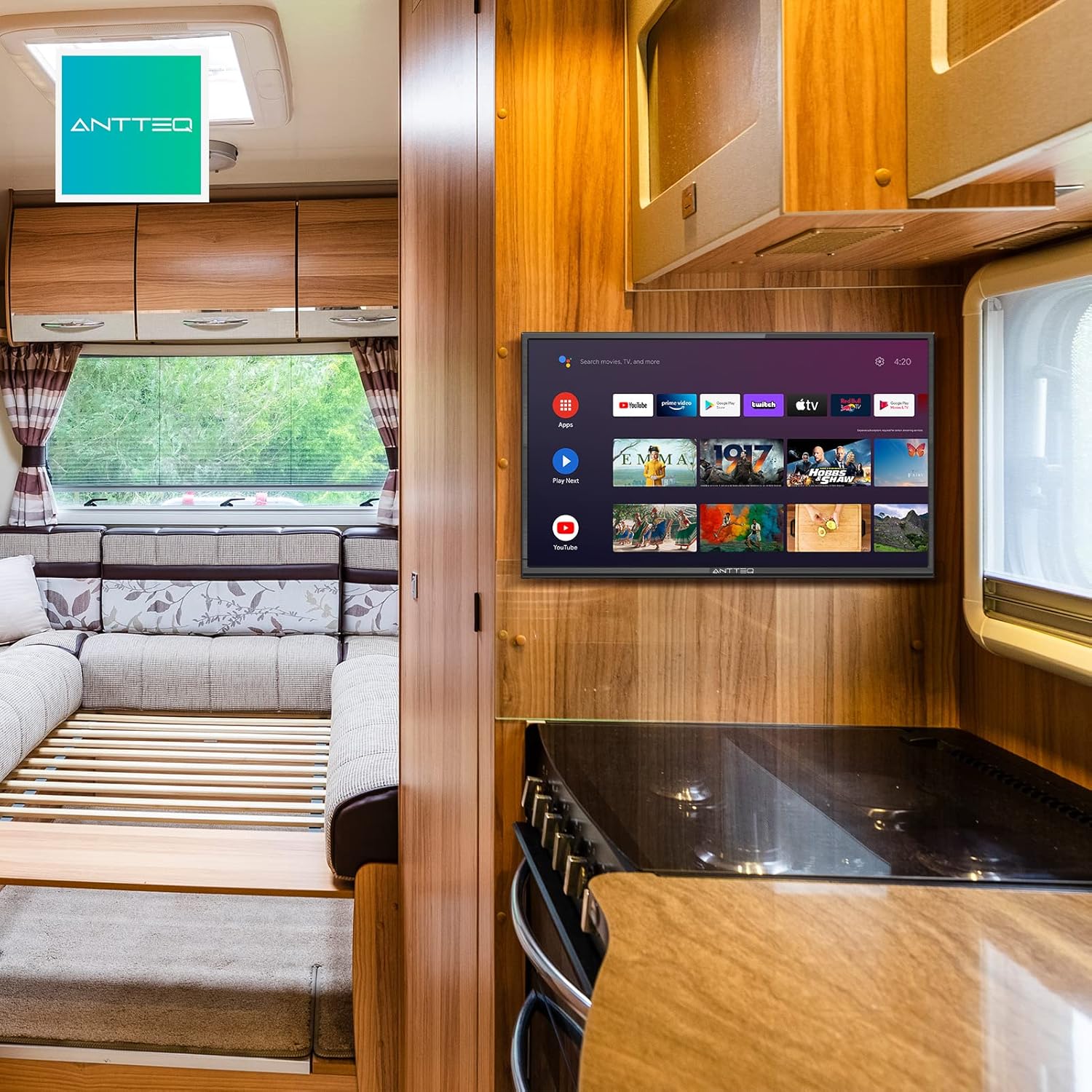 ANTTEQ AB42D1 TV 42 Inch (TV 106 cm), Dolby Audio, LED, HDMI, Media Player via USB, Digital Audio Output, Triple Tuner DVB-C/T2/S2, CI+, Hotel Mode Included