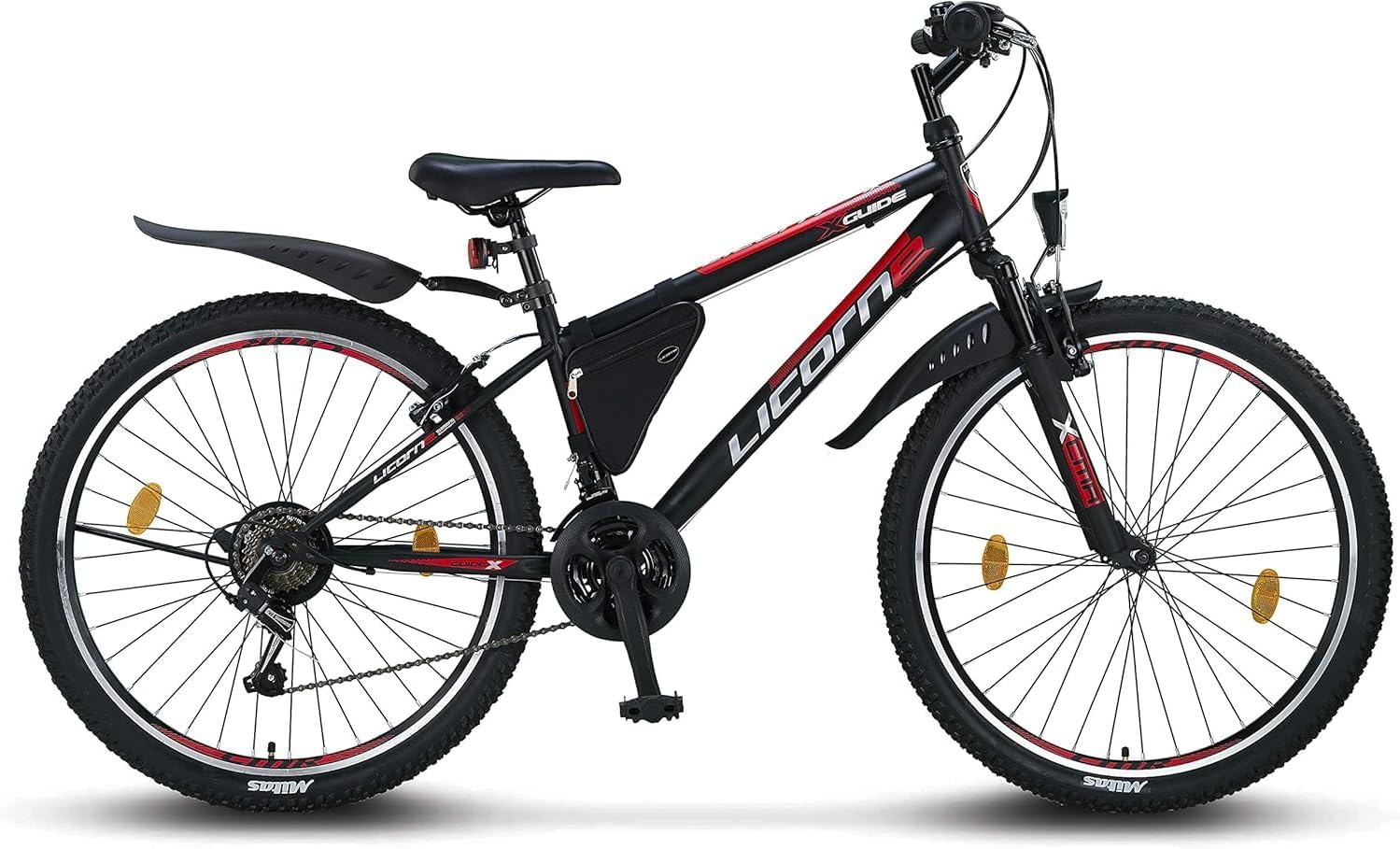 Licorne Bike Mountain Bike Guide for Girls, Boys, Women and Men, Shimano 21-Speed Gear