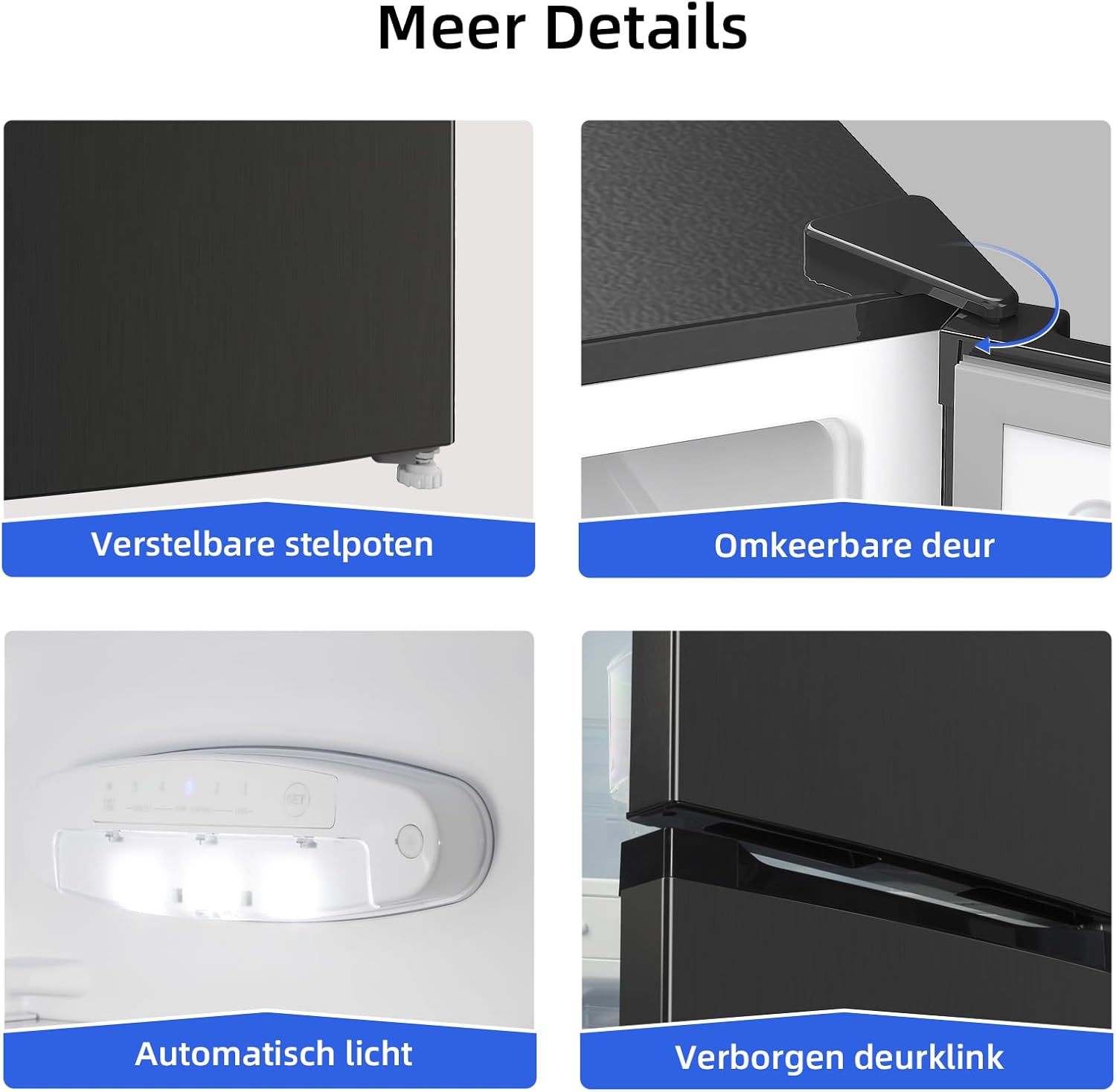 CHiQ FBM351NEI42, Fridge-Freezer, 356 Liters(260 + 96 L), No Frost, Silent 35dB, Inverter Compressor, Digital LED Display, 12 Year Warranty on Compressor, Stainless Steel