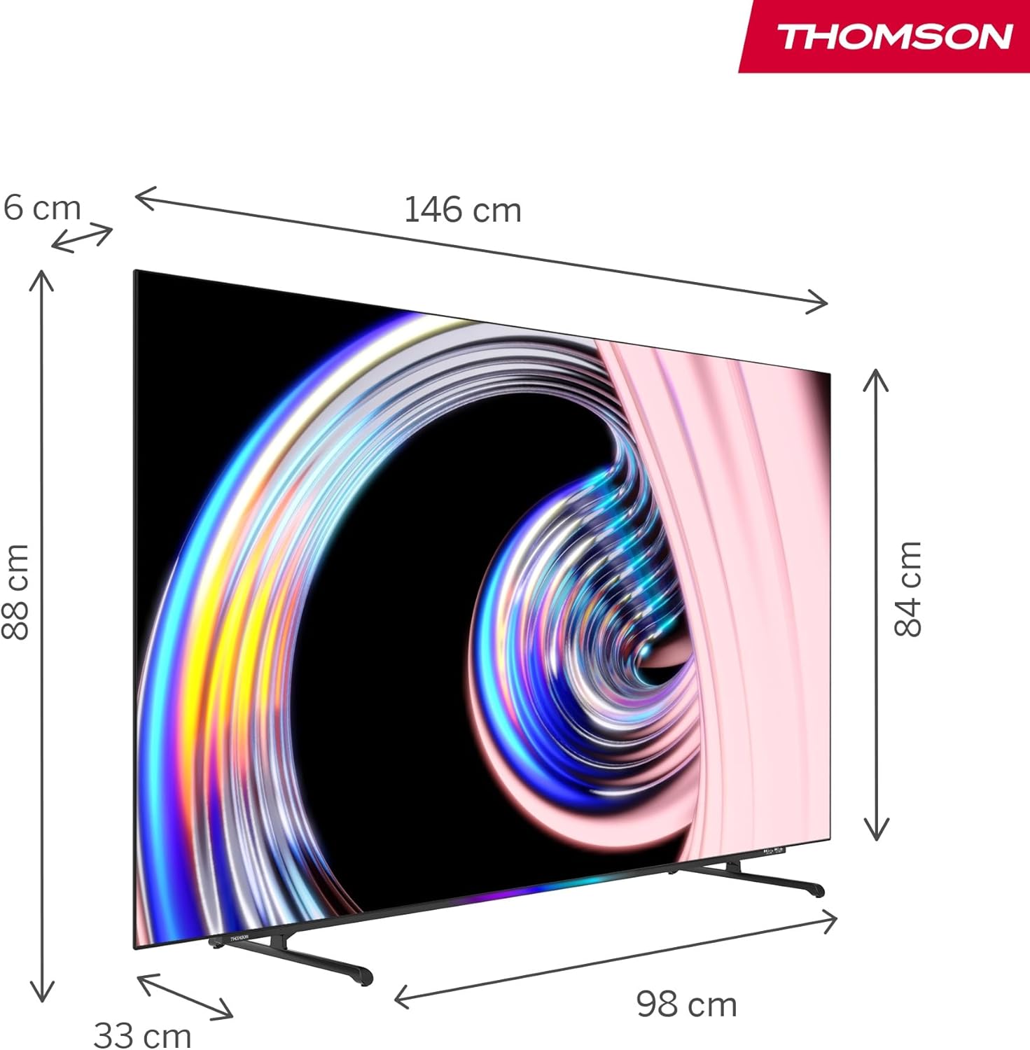 THOMSON 32 Inch (81cm) Full HD Google Smart TV, Wi-Fi, Dolby Audio, HDR10, Bluetooth 5.1, Triple Tuner (Cable/Satellite/Antenna), HDMI, CI+, A+ Panel - 32FG2S14