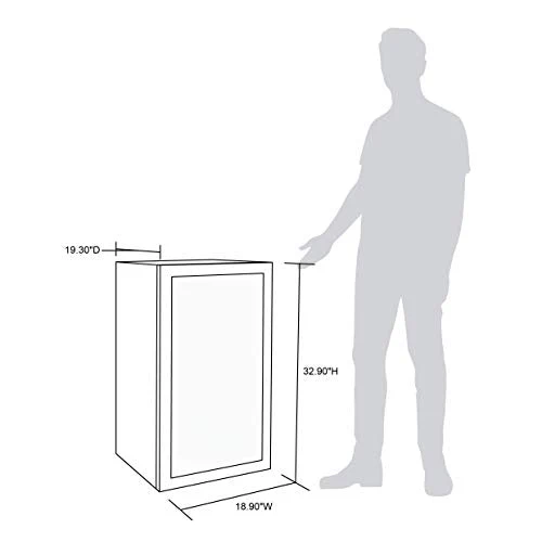 NewAir Drankkoelkast | Vrijstaand voor 126 blikjes met glazen deur met rechtse scharnier