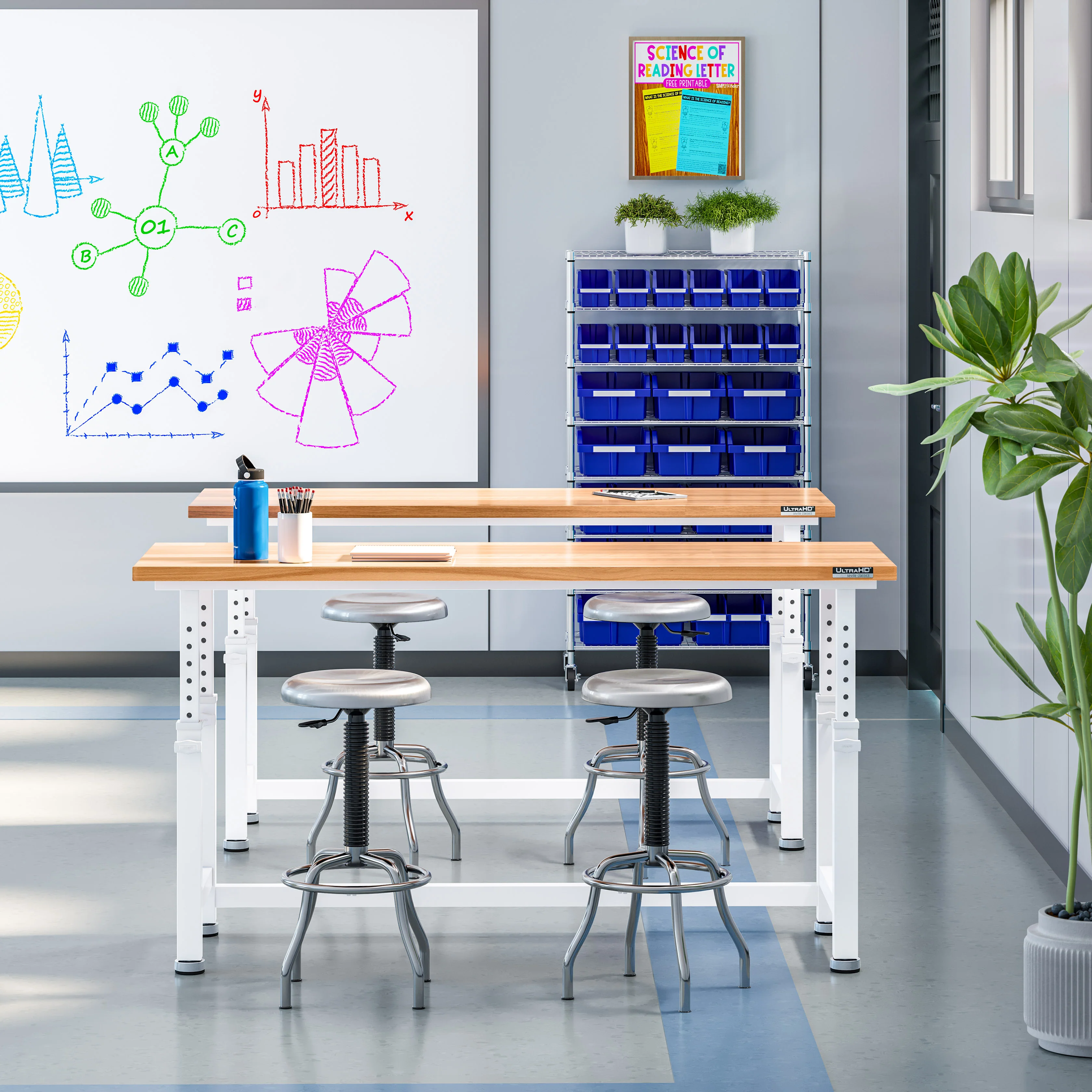 NSF 8-laags Rek met 24 Bakjes