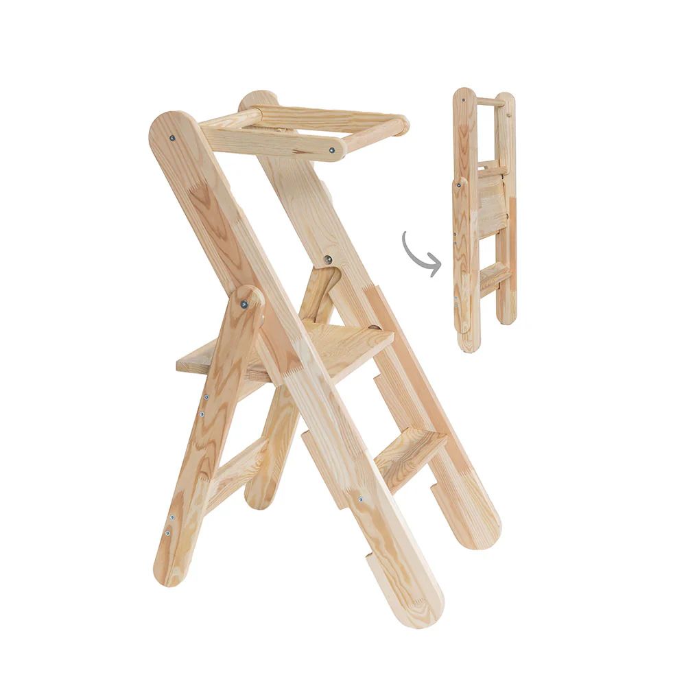 2025 Opvouwbare leertoren van massief hout �C Zwergensache