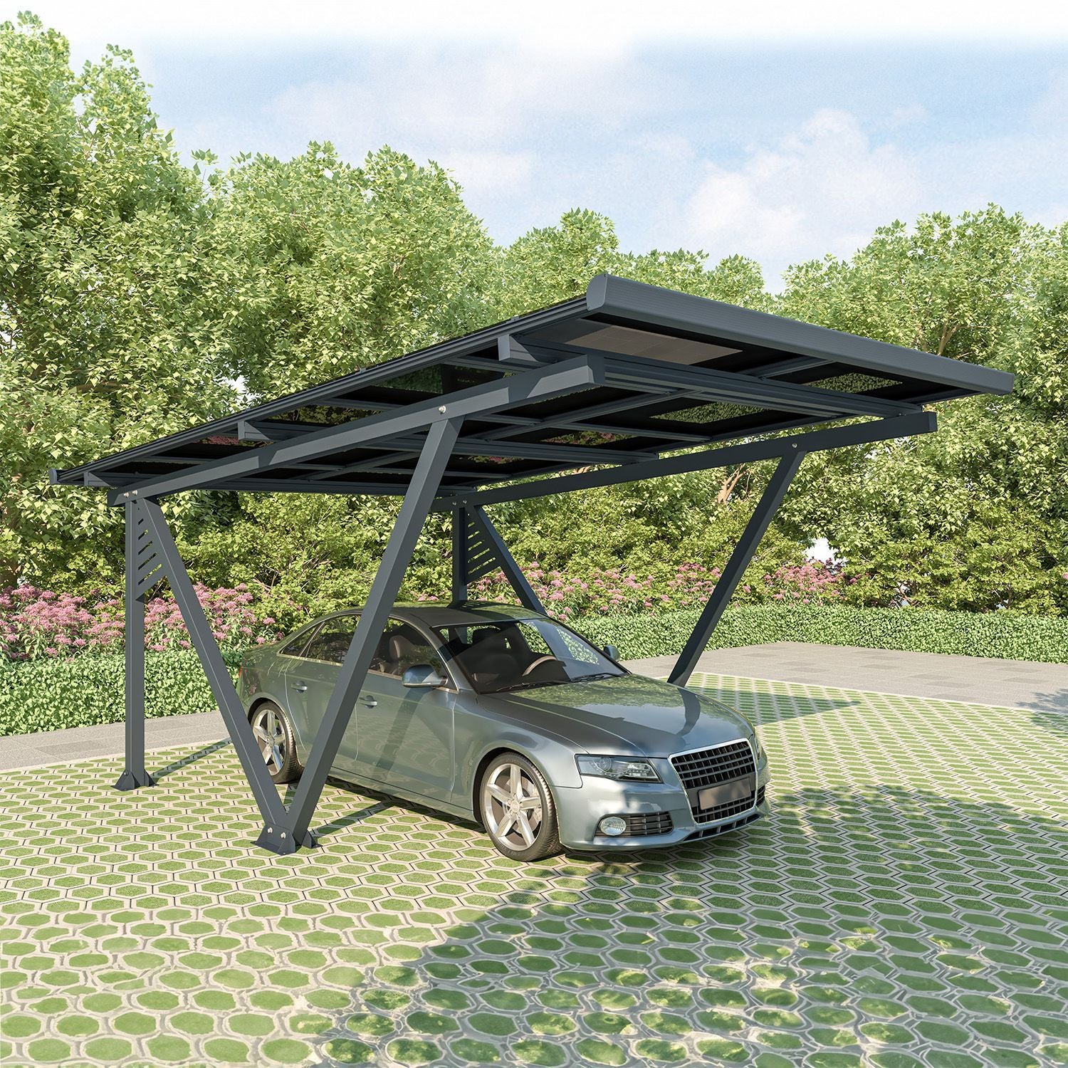 2025 Solarcarport Gestell SunLuxe - 4100 Watt �C Zonnecarport SunLuxe - 4100 Watt