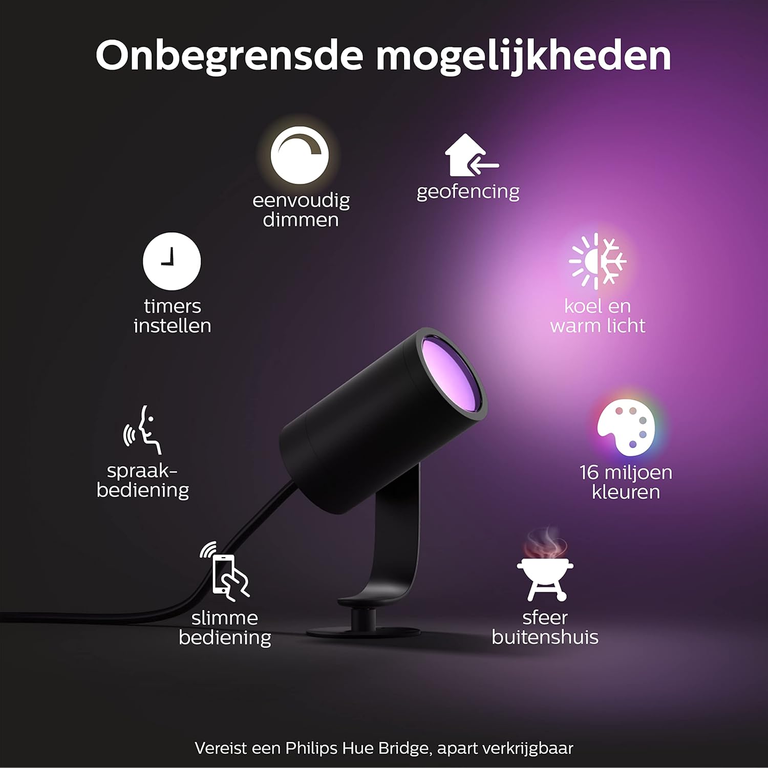 Philips Hue White and Colour Ambiance LED Garden Lights