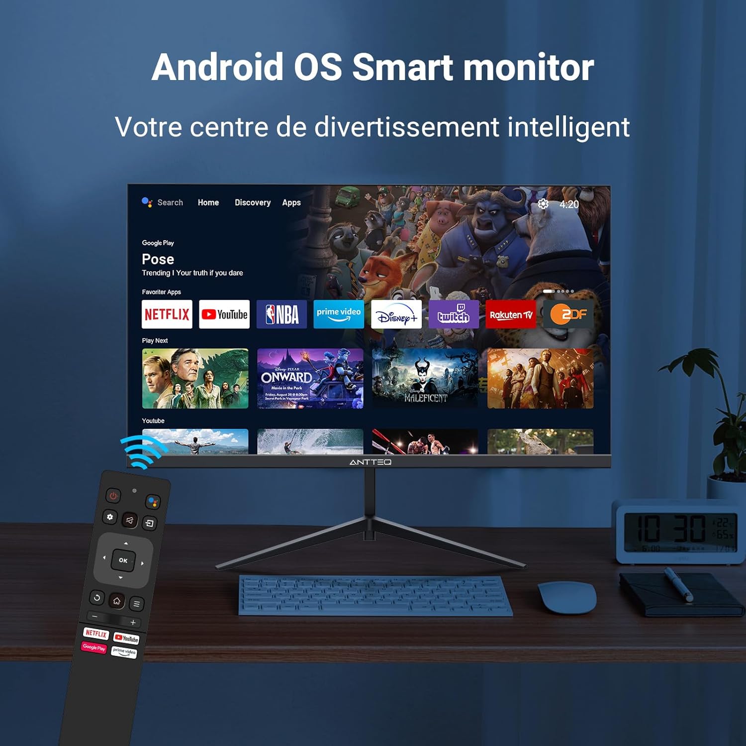 ANTTEQ AB42D1 TV 42 Inch (TV 106 cm), Dolby Audio, LED, HDMI, Media Player via USB, Digital Audio Output, Triple Tuner DVB-C/T2/S2, CI+, Hotel Mode Included