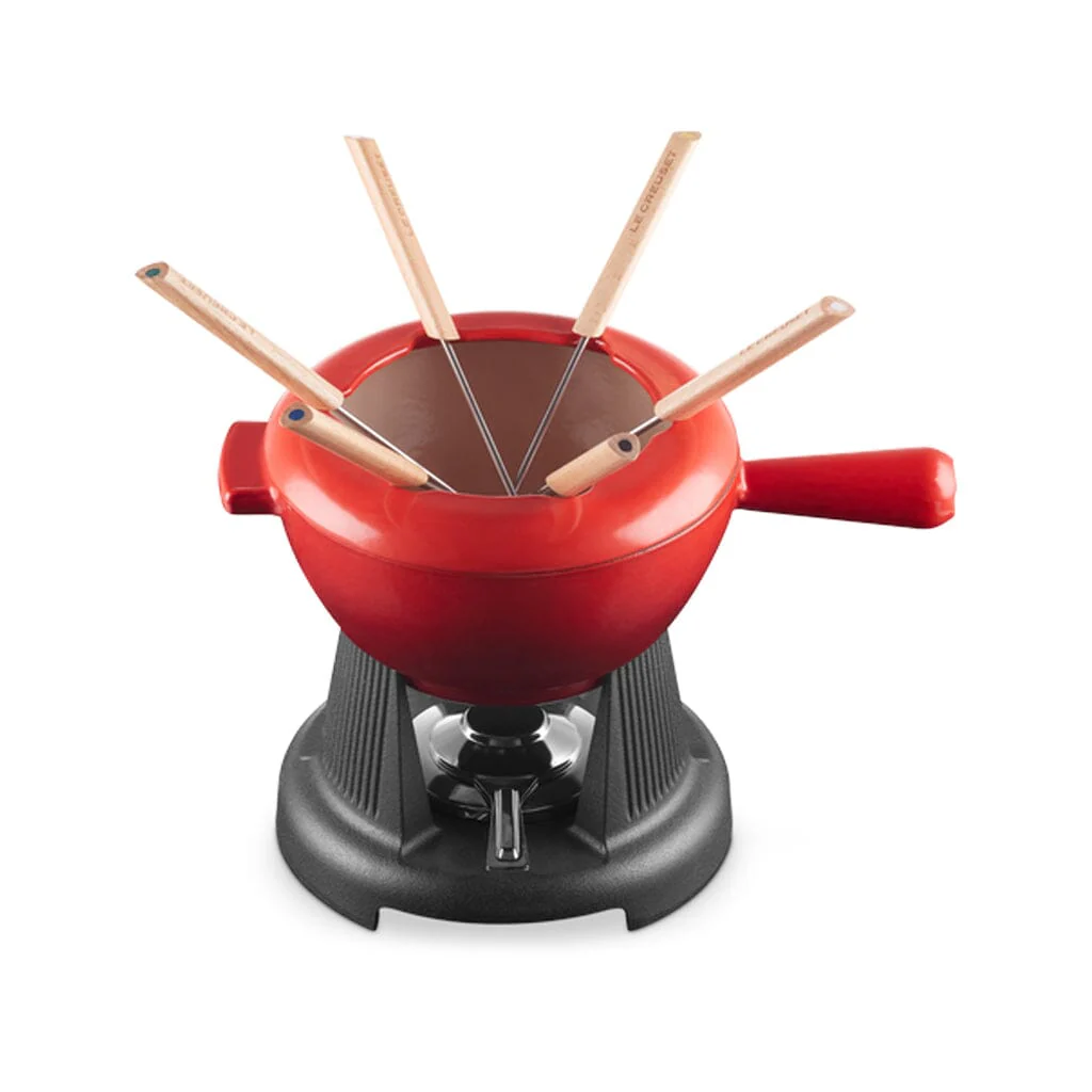2025 Le Creuset - Fondue-set, ook voor kaas, kersenrood 20 cm 2 l