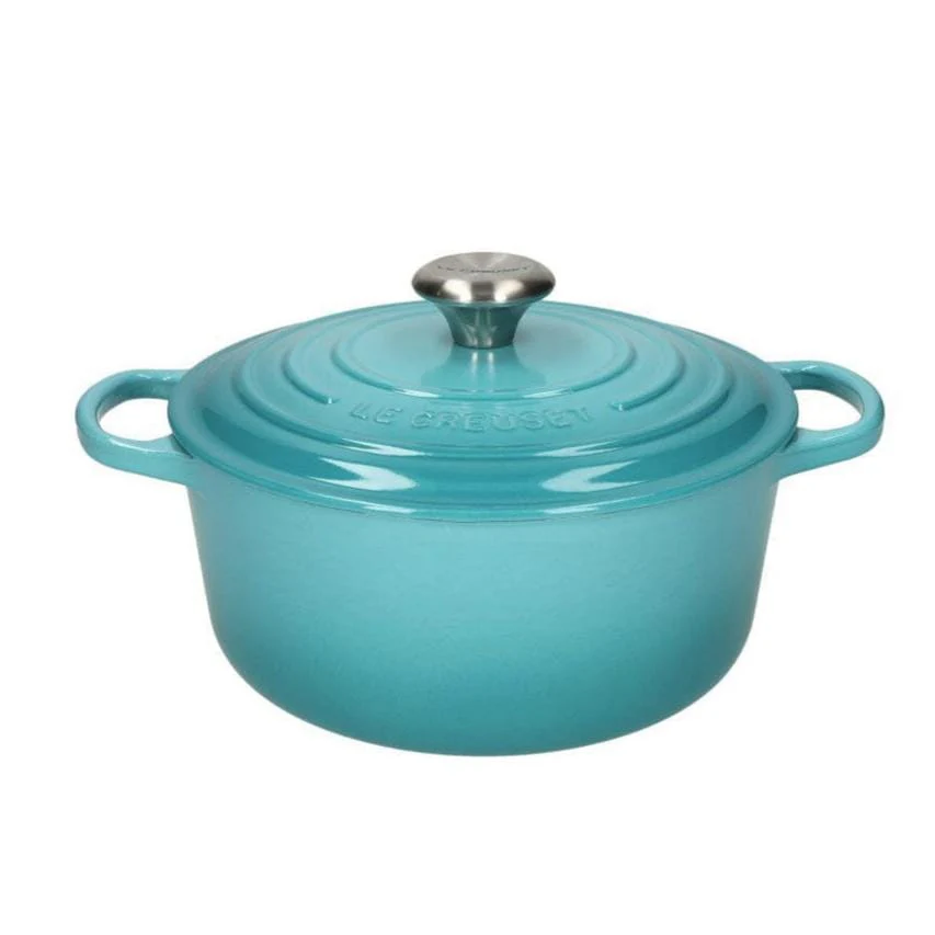 2025 Le Creuset - Braad-/Stoofpan Signature rond Caribbean Blue 20 cm 2,4 l