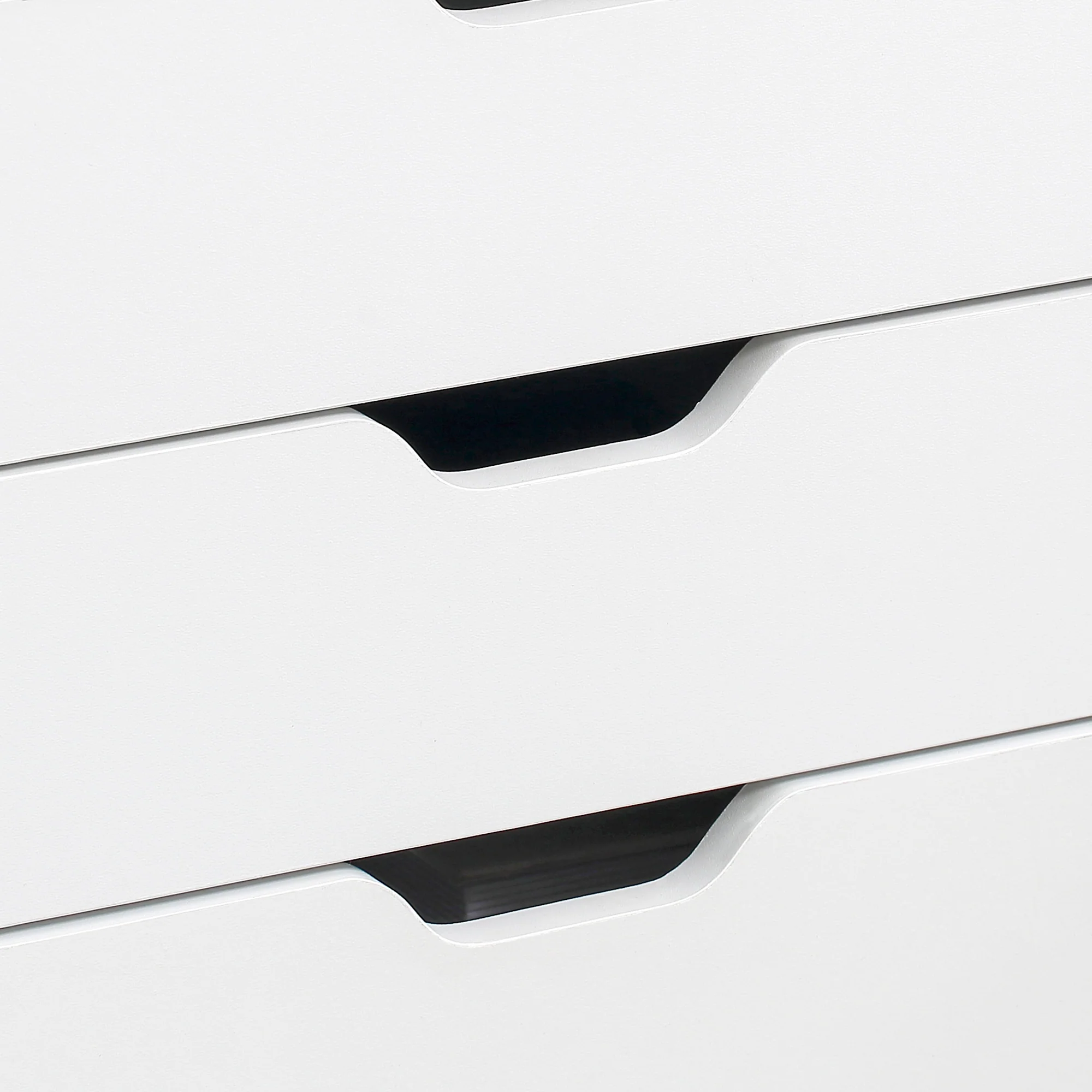 Verticale Archiefkast met 7 Lades, Mobiele Kantoorkast op Wieltjes voor Studie of Kantoor, Wit