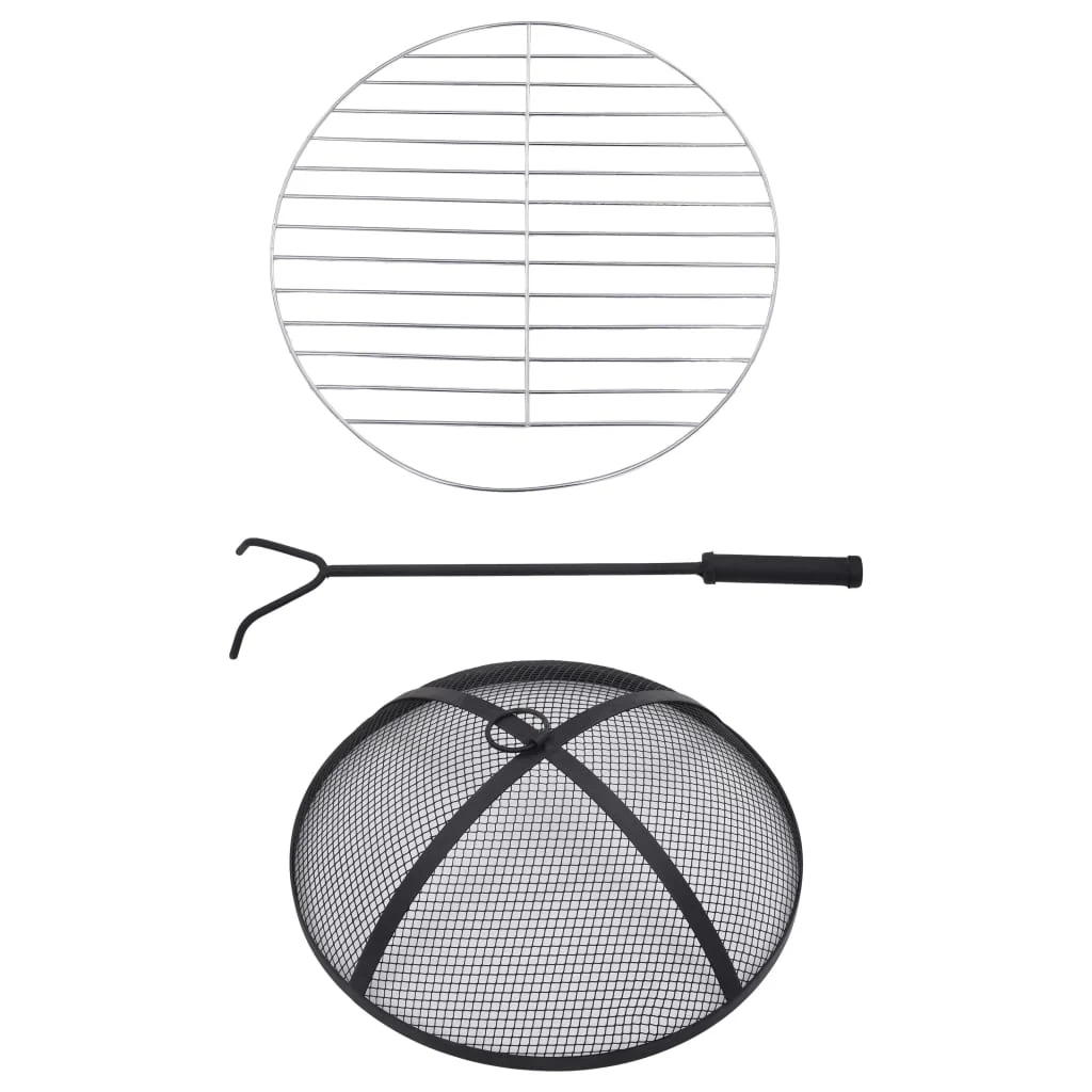 2025 Vuurschaal Moza?ek Terracotta 68 cm Keramische Vuurplaats Hark