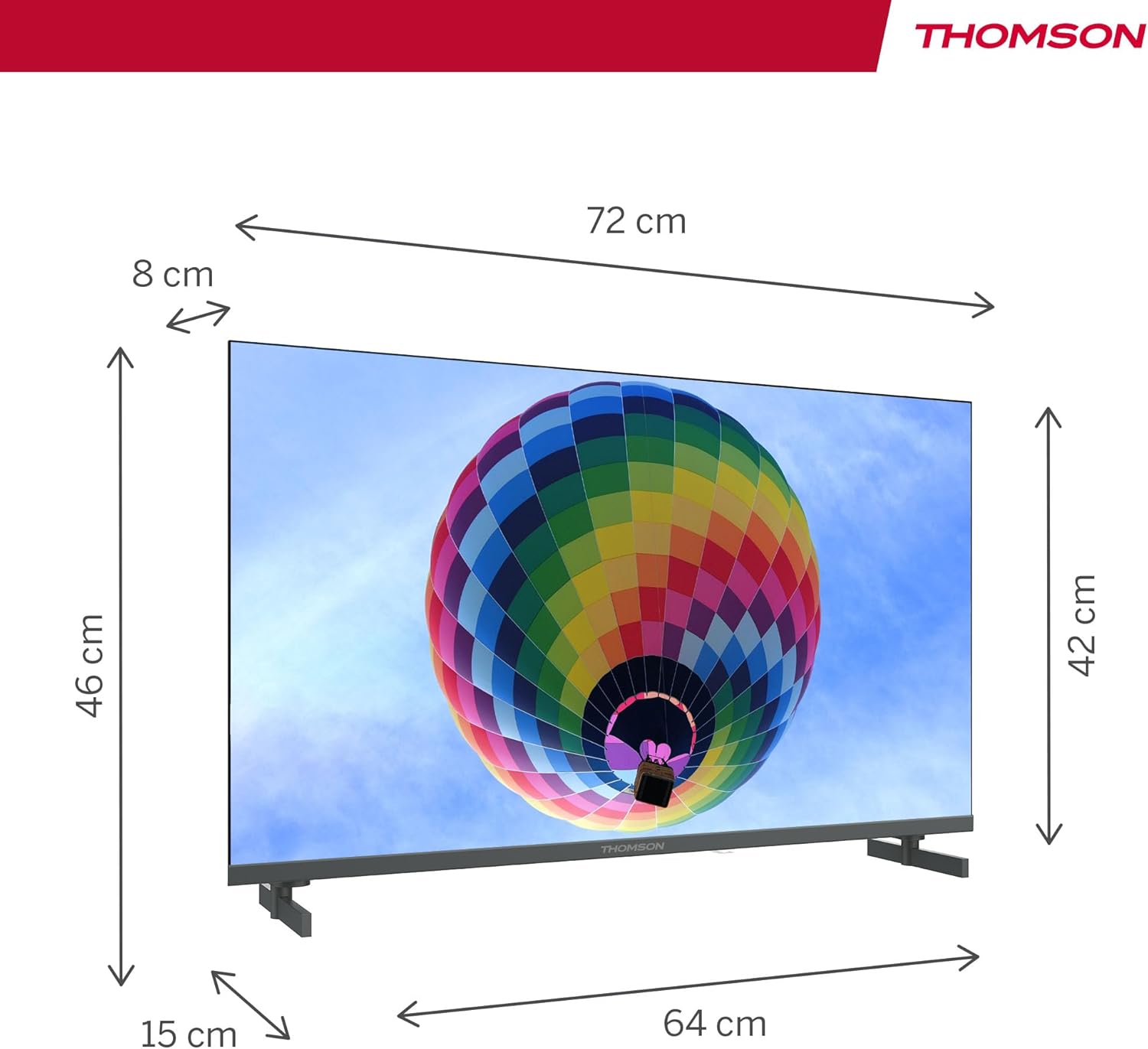 THOMSON 32 Inch (81cm) Full HD Google Smart TV, Wi-Fi, Dolby Audio, HDR10, Bluetooth 5.1, Triple Tuner (Cable/Satellite/Antenna), HDMI, CI+, A+ Panel - 32FG2S14