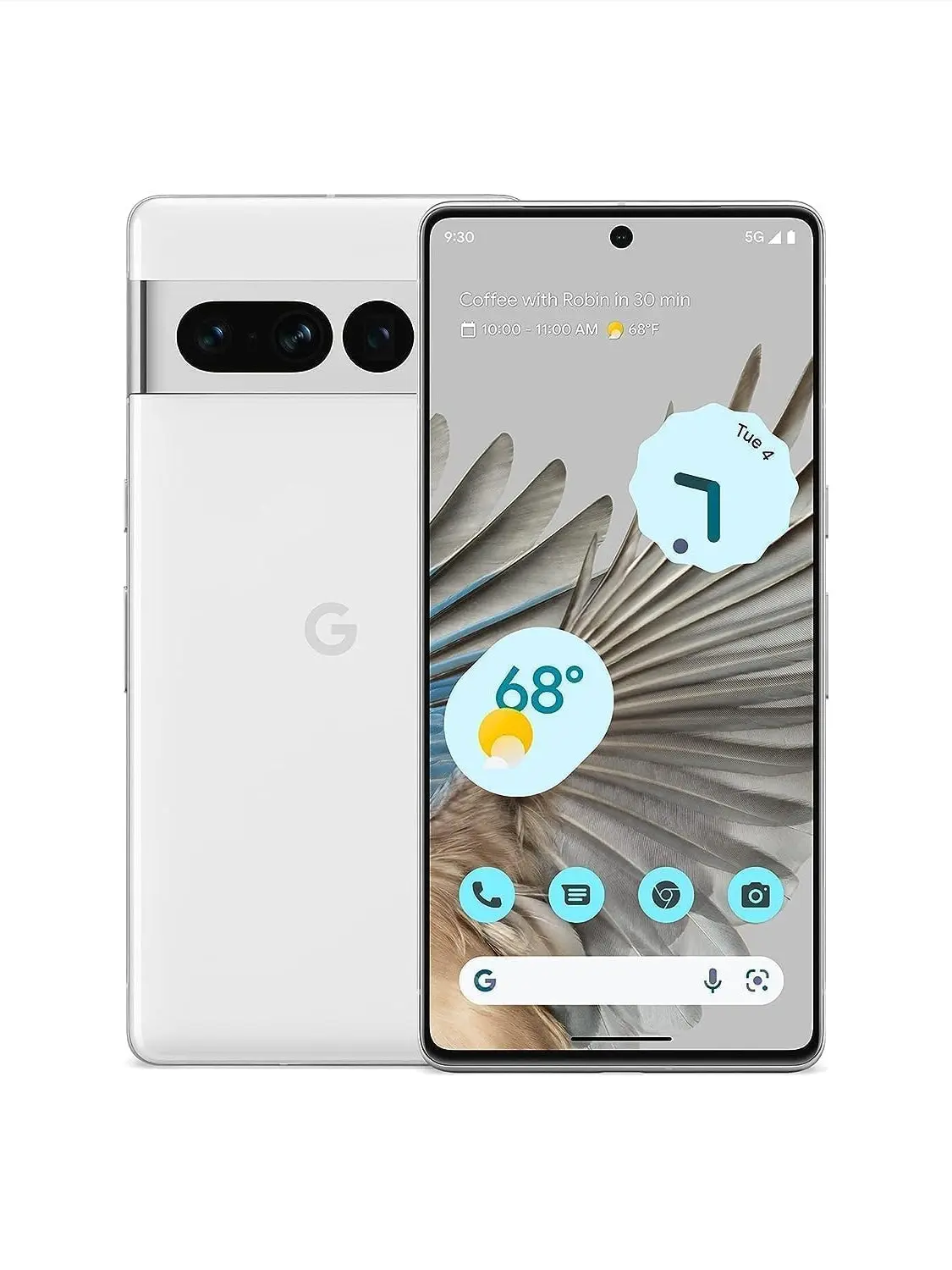 Google Pixel 7 Pro - 5G Android-telefoon - Ontgrendelde smartphone met telelens, groothoeklens en 24-uurs batterij - 128 GB - Sneeuw