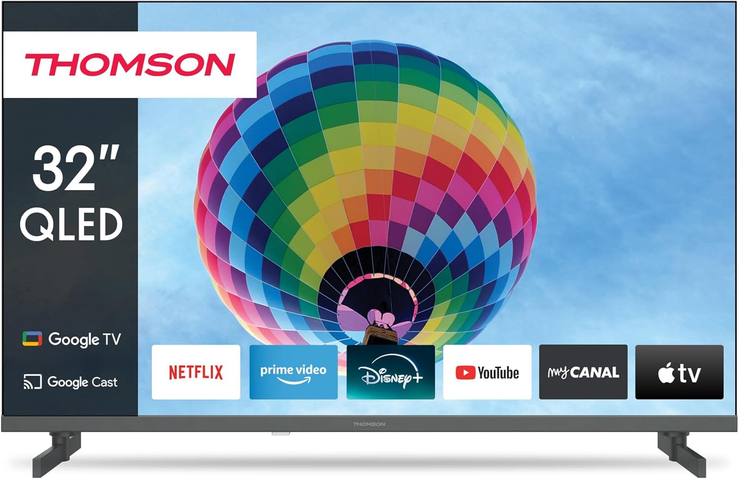 THOMSON 32 Inch (81cm) Full HD Google Smart TV, Wi-Fi, Dolby Audio, HDR10, Bluetooth 5.1, Triple Tuner (Cable/Satellite/Antenna), HDMI, CI+, A+ Panel - 32FG2S14