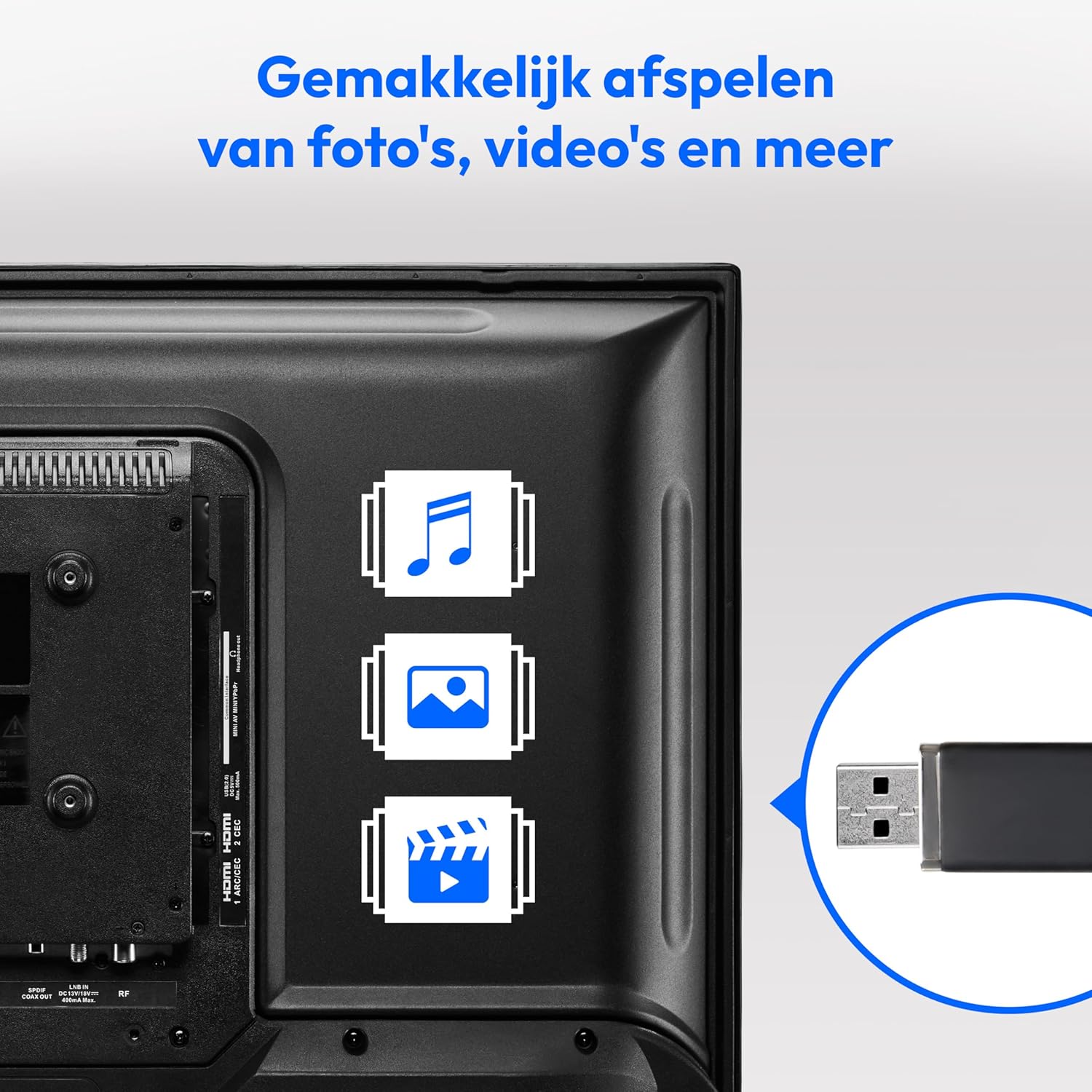 MEDION 80 cm (32 inch) HD TV (built-in DVD player, Triple Tuner DVB-T2 DVB-C DVB-S2, 2 x HDMI, USB, headphone jack, AV in, Media player, CI+), MD 832001