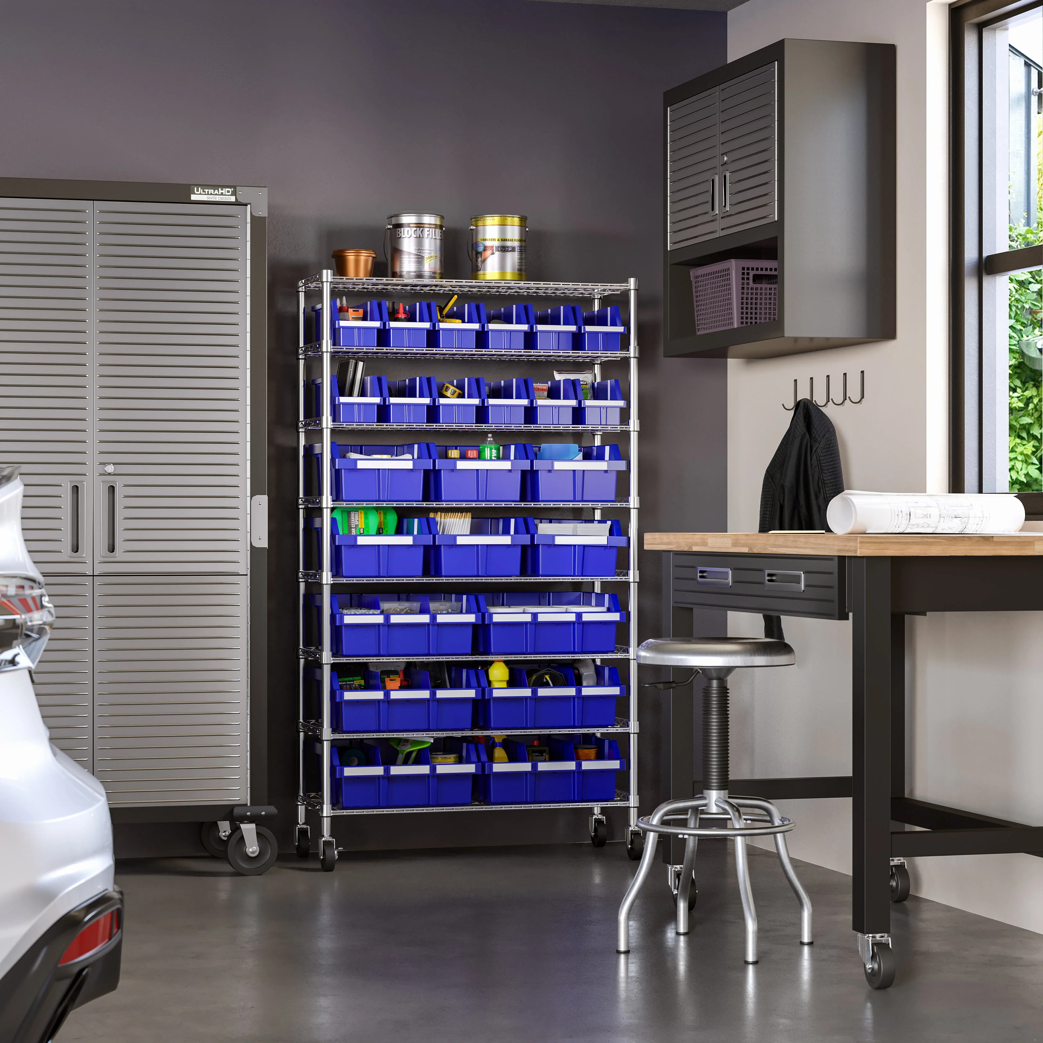 NSF 8-laags Rek met 24 Bakjes