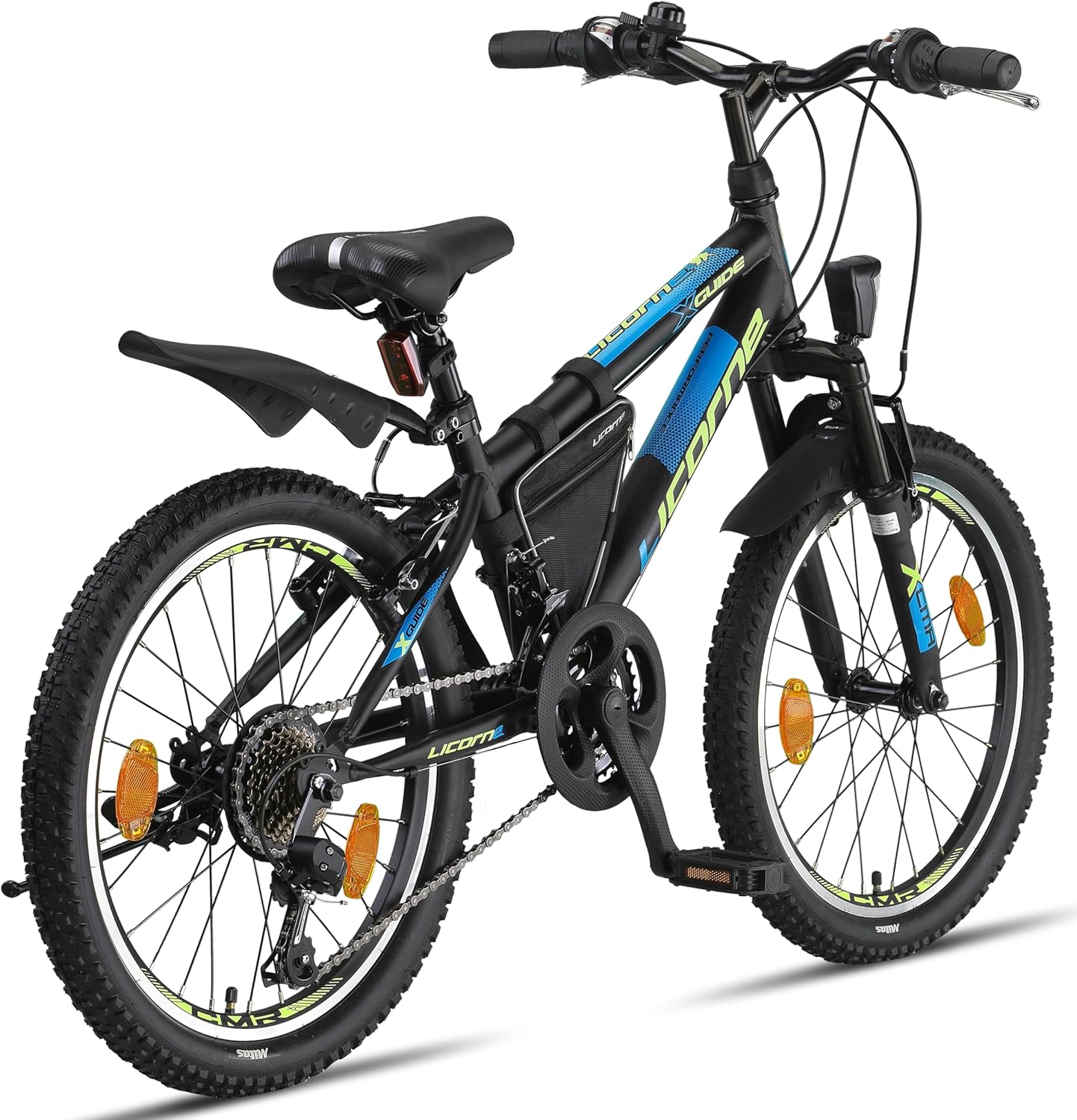 Licorne Bike Mountain Bike Guide for Girls, Boys, Women and Men, Shimano 21-Speed Gear