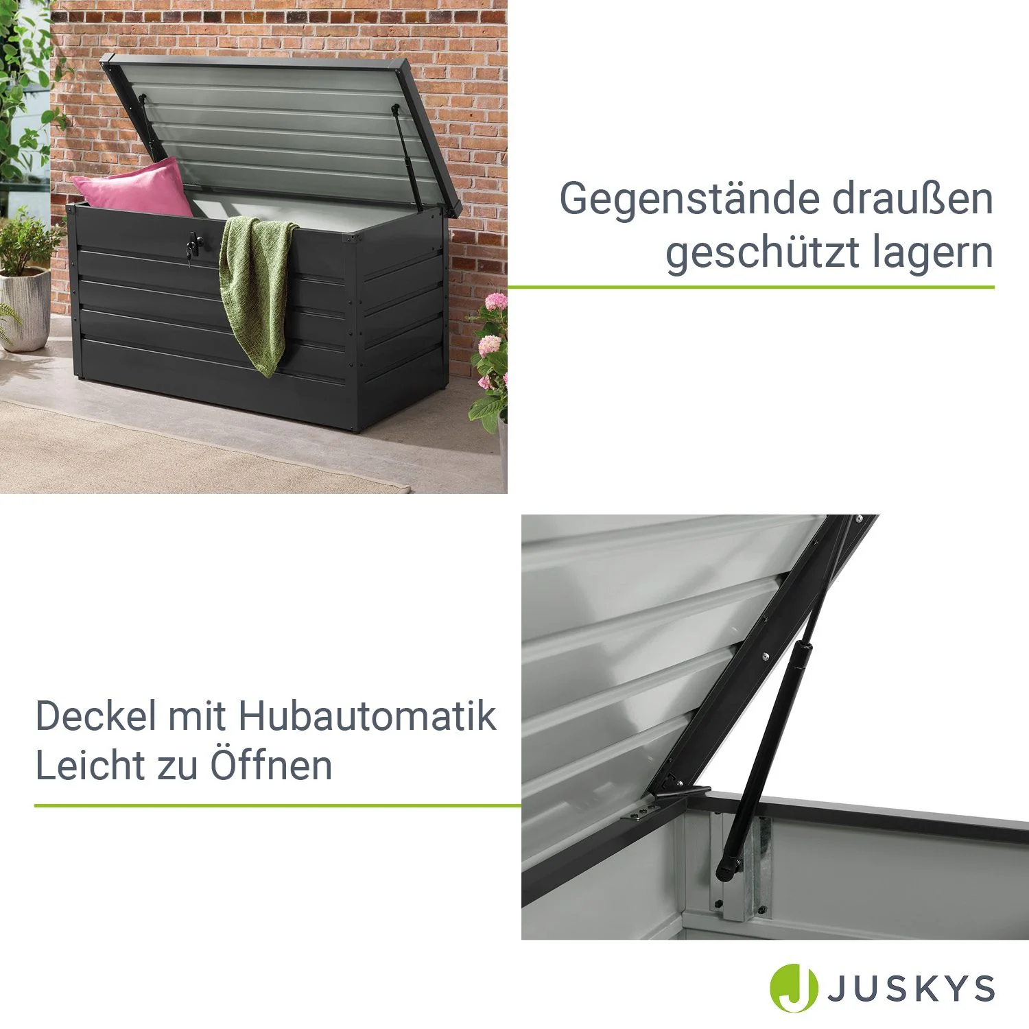 2025 Metalen box Limani voor het opbergen van kussens en meer in de tuin of op het balkon