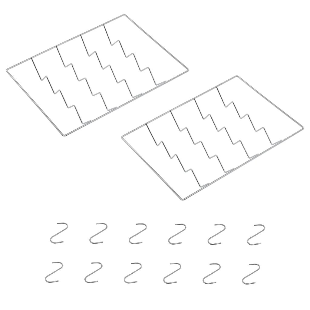Rookoven met 1 kg rookmot 44,5 x 29 x 83 cm verzinkt zilver