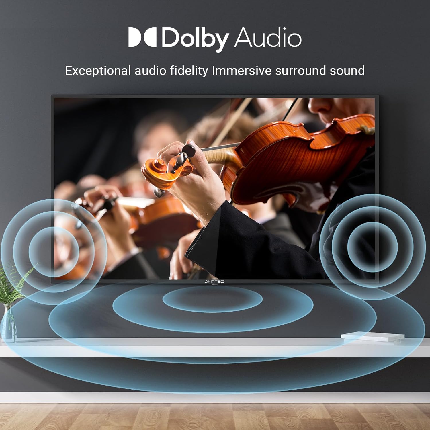 ANTTEQ AB42D1 TV 42 Inch (TV 106 cm), Dolby Audio, LED, HDMI, Media Player via USB, Digital Audio Output, Triple Tuner DVB-C/T2/S2, CI+, Hotel Mode Included