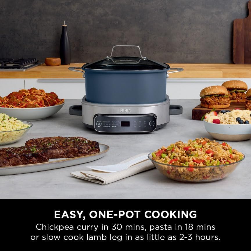2025 Ninja Foodi PossibleCooker 8-in-1 Slowcooker en rijstkoker 6L �C Midnight Blue