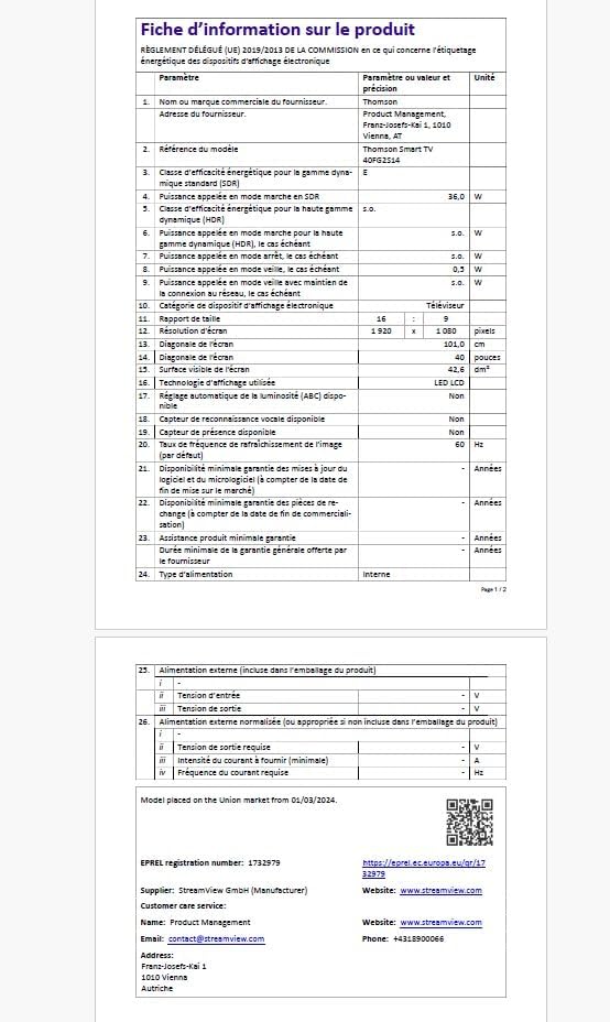THOMSON 32 Inch (81cm) Full HD Google Smart TV, Wi-Fi, Dolby Audio, HDR10, Bluetooth 5.1, Triple Tuner (Cable/Satellite/Antenna), HDMI, CI+, A+ Panel - 32FG2S14