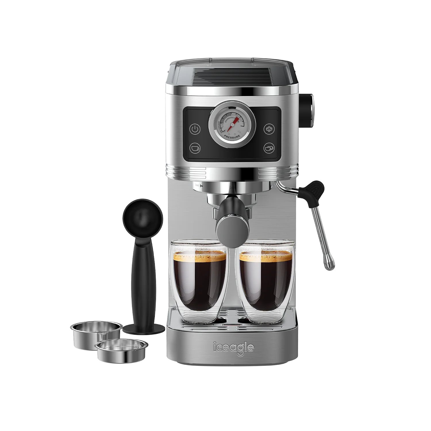 2025 Iceagle Espressomachine CM1660B met Melkschuimpijp 1350W