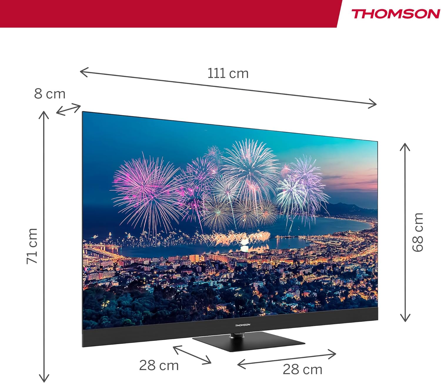 THOMSON 32 Inch (81cm) Full HD Google Smart TV, Wi-Fi, Dolby Audio, HDR10, Bluetooth 5.1, Triple Tuner (Cable/Satellite/Antenna), HDMI, CI+, A+ Panel - 32FG2S14