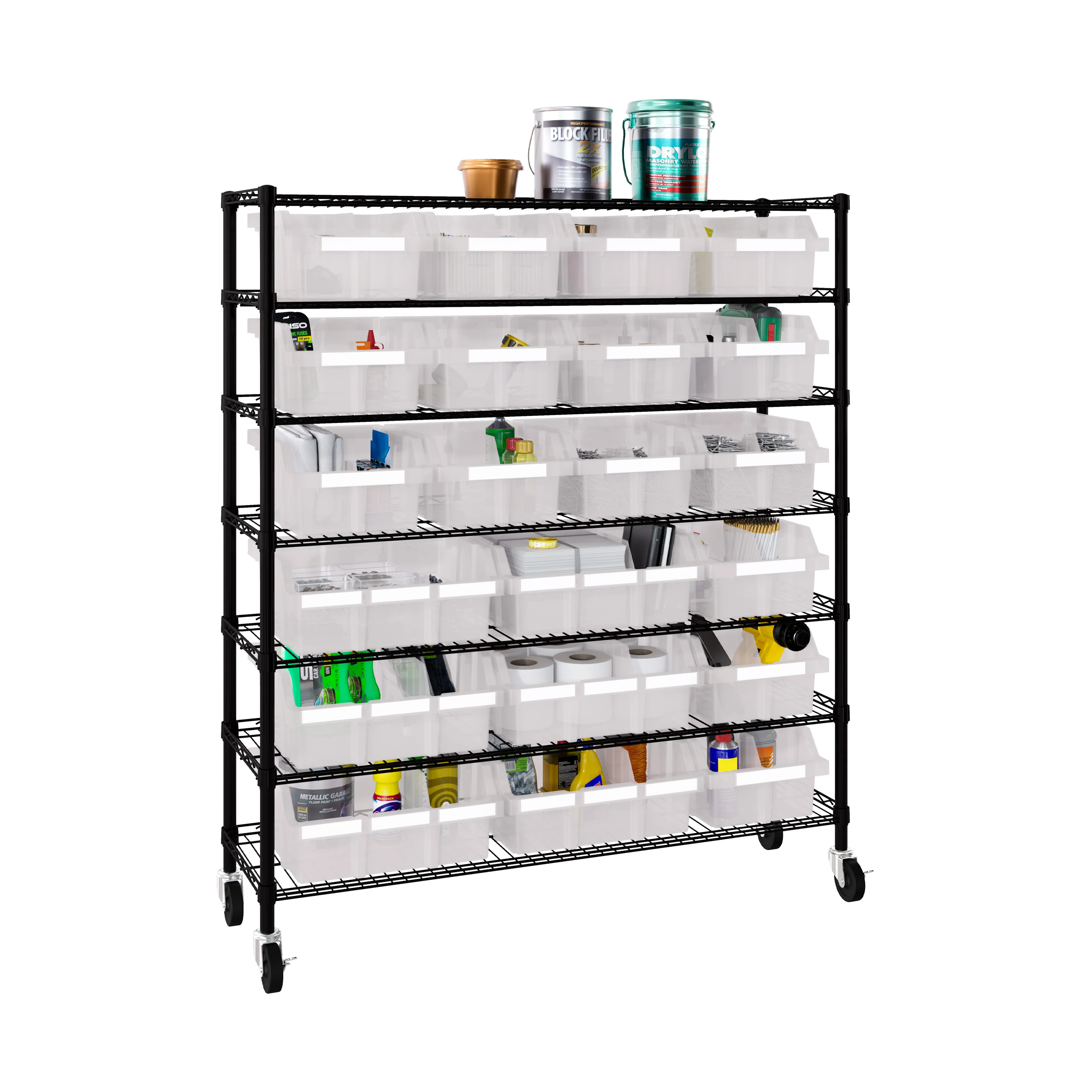 2025 NSF Extra Brede Rek met 7 Niveaus en 21 Bakjes