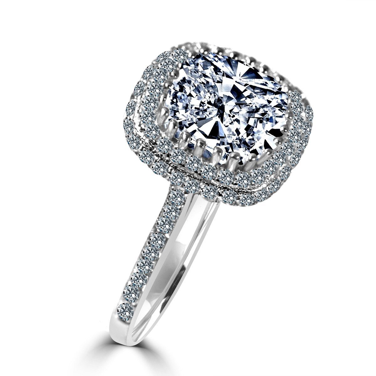 2CT Cushion Diamond Veneer Cubic Zirconia Ring. 635R0249