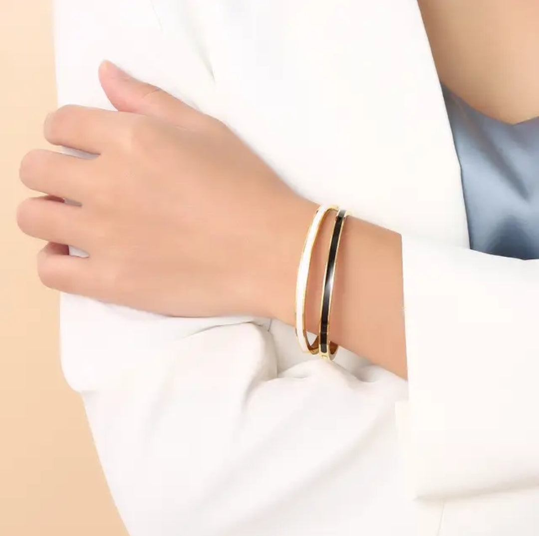 Stackable Enamel Bracelet Bangle Zirconite. 852B100