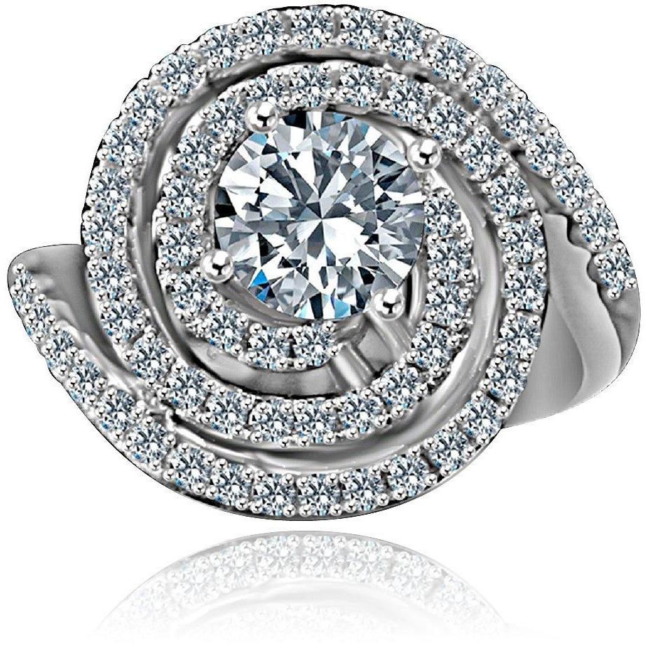 1/2CT Round Diamond Veneer Cubic Zirconia Ring. 635R3237