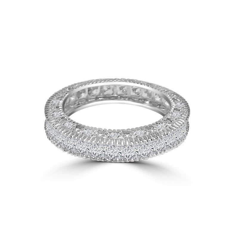 Cubic Zirconia Eternity Vintage Band Stackable Ring. 600R13574