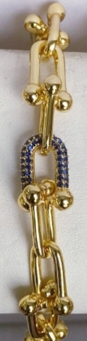 Zirconite Sadle stainless steel Bracelet. 821B100