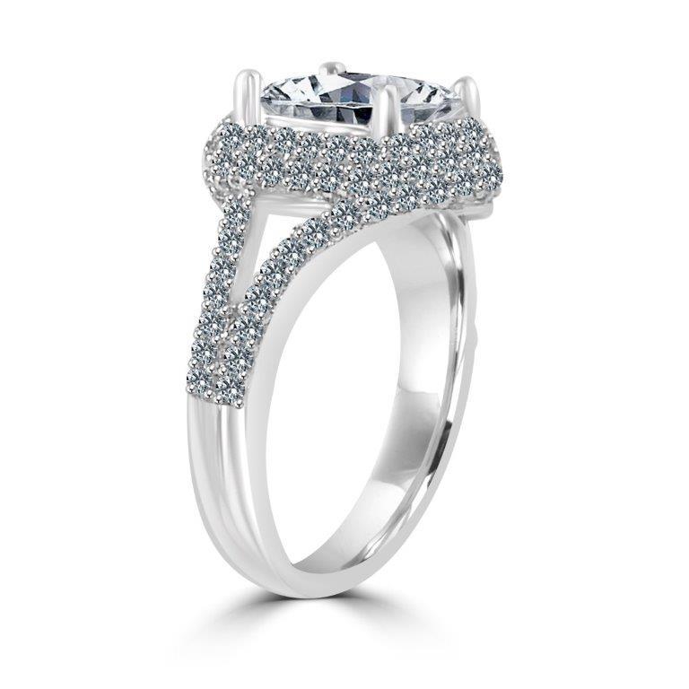 2CT Square Diamond Veneer Cubic zirconia Ring. 635R72211