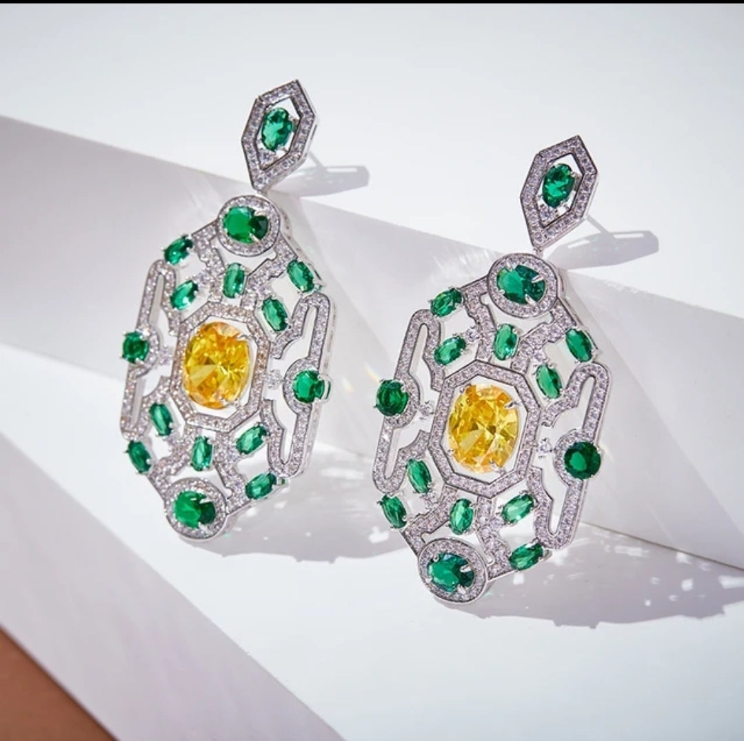 Italian inspired Earrings Design Zirconite. 840E107