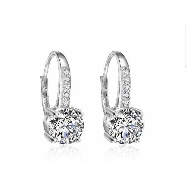 4CT TW Diamond Veneer Cubic zirconia Earrings. 635E11330