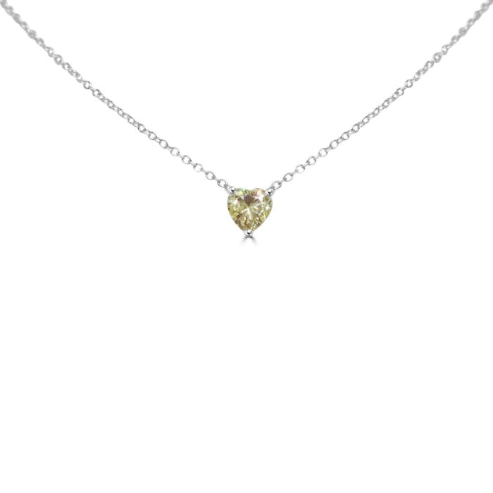 1CT Heart Diamond Veneer Cubic Zirconia Solitaire Pendant-final sale.635P100H
