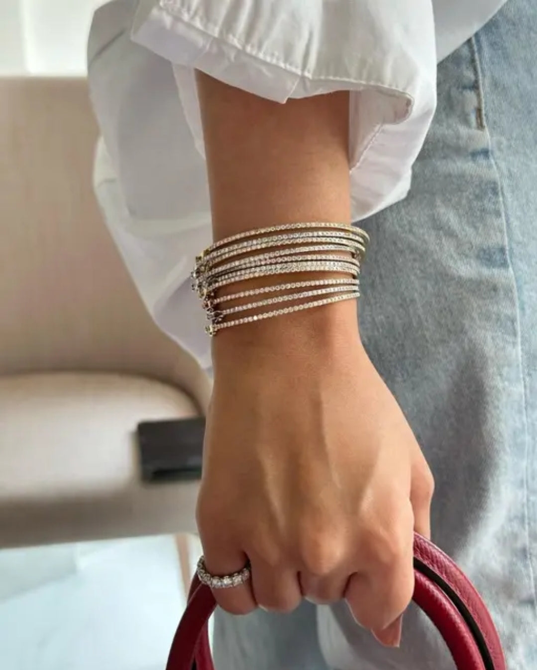 Stackable Cubic Zirconia Bracelet Bangle Zirconite. 501B28058