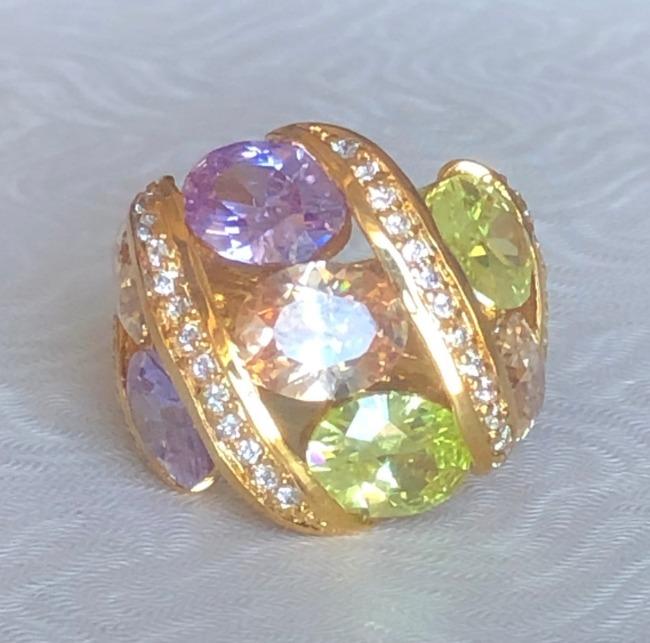 Cubic Zirconia wide band Cocktail Ring. 501R6x019