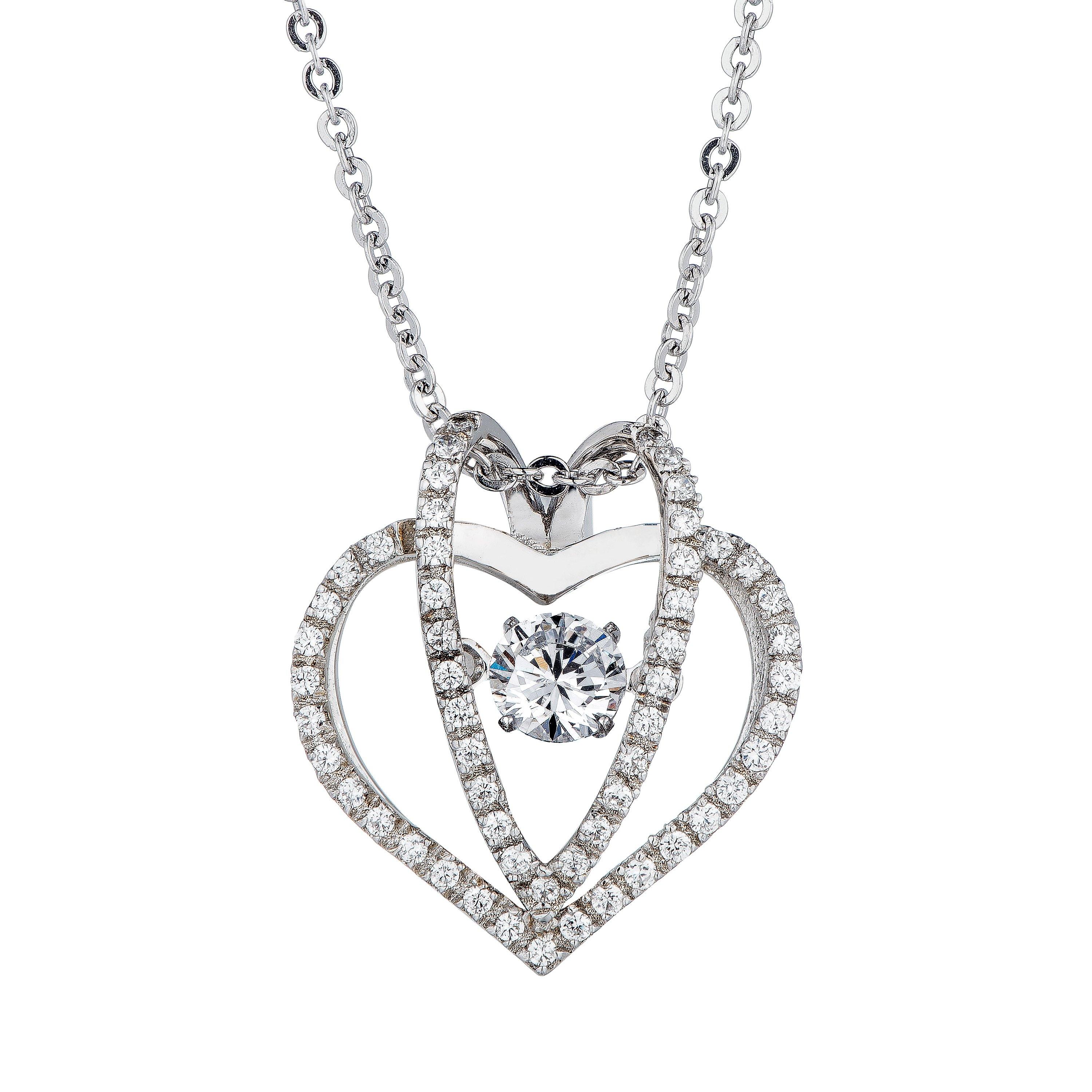 Dancing Diamond Veneer Cubic zirconia Pendant. 635P913