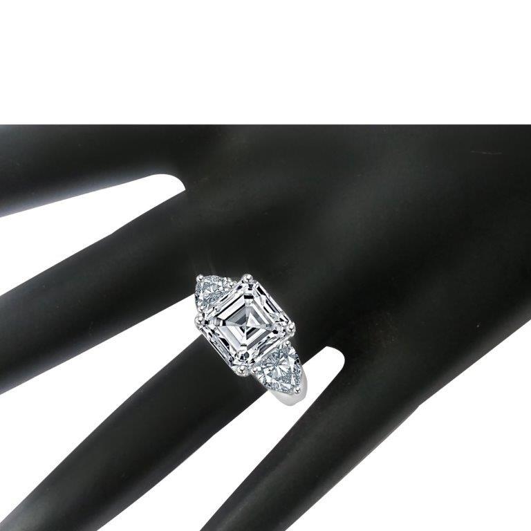 5CT Asscher cut Diamond Veneer Cubic zirconia Ring. 635R71572