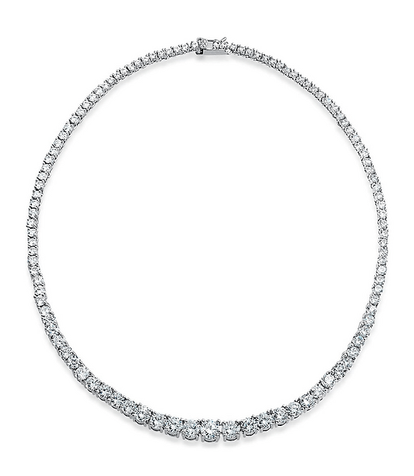 Cubic Zirconia Graduated Tennis Necklace. Zirconite 628N5316