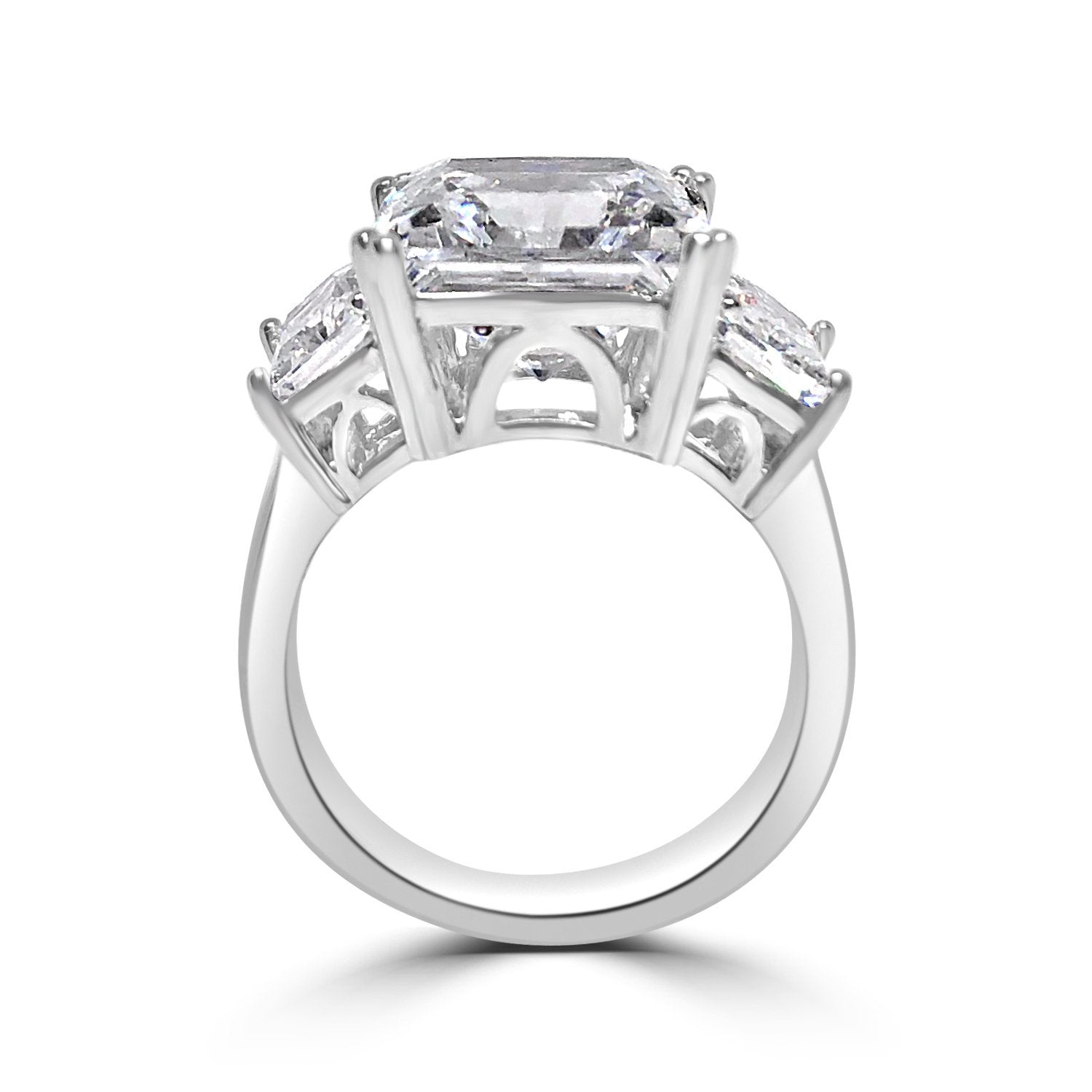 5CT Three stones Cushion Cubic Zirconia Engagement Ring. 635R71467