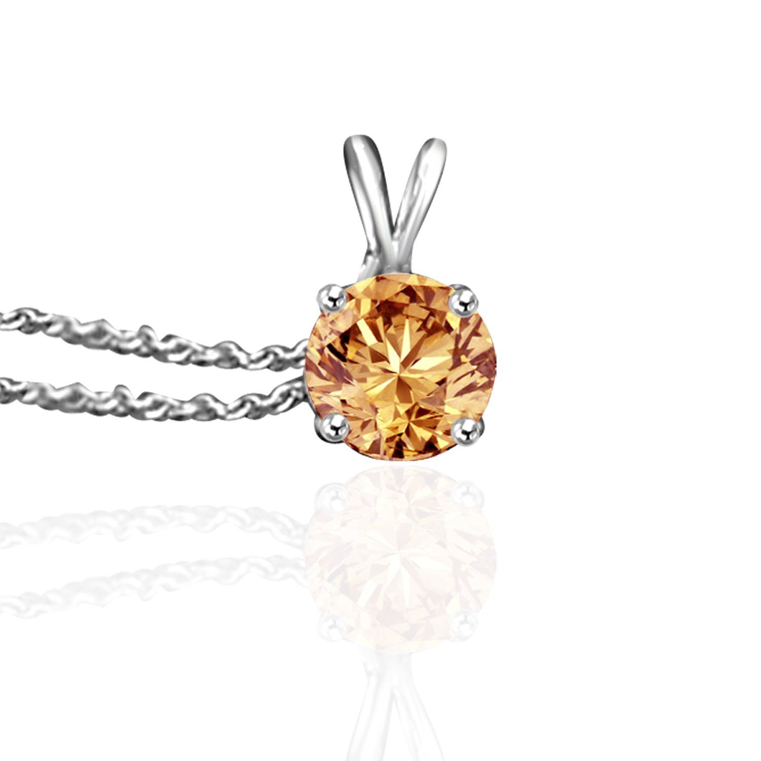 1.25CT Round Diamond Veneer Cubic Zirconia Solitaire Pendant-final sale . 635P1.25