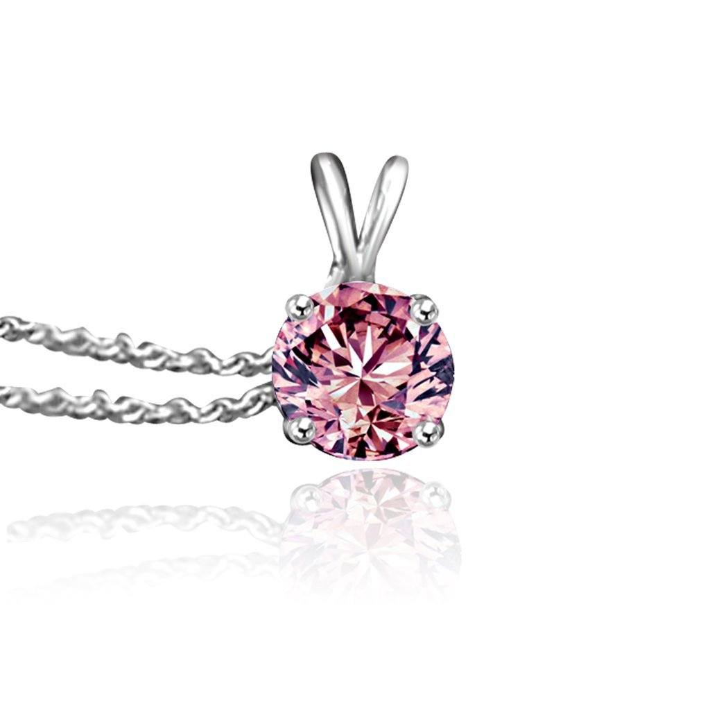 1.25CT Round Diamond Veneer Cubic Zirconia Solitaire Pendant-final sale . 635P1.25
