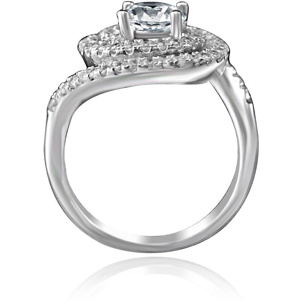 1/2CT Round Diamond Veneer Cubic Zirconia Ring. 635R3237