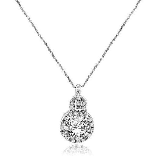 3CT Diamond Veneer Cubic Zirconia Pendant. 635P10732A