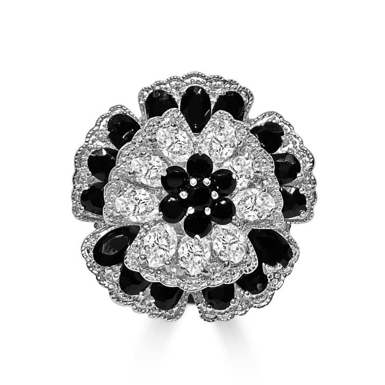 Cubic Zirconia Flower Cocktail Ring 501R34433