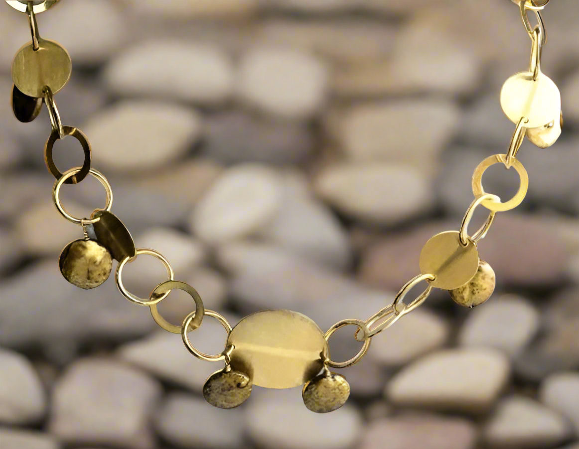 O links Gold Coin Pearls Necklace Final Sale. STN230