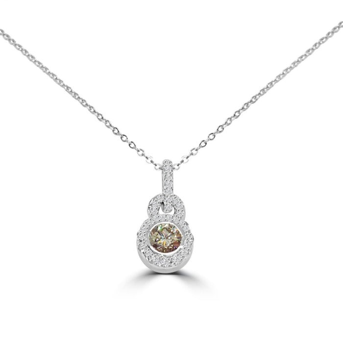 1CT Diamond Veneer Cubic zirconia Pendant-final sale. 635P10590A